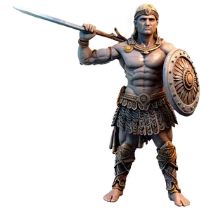 Warrior Statue PNG Pwv53