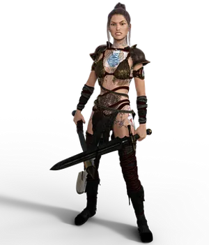 Warrior Woman Fantasy Character