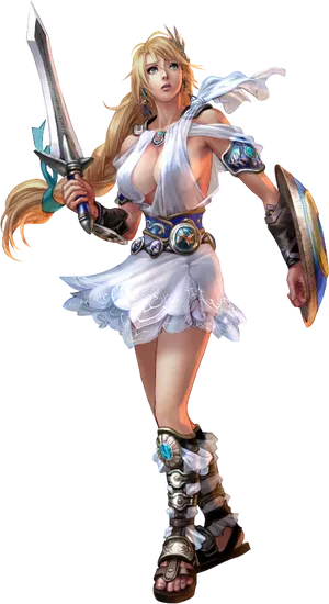 Warrior Woman Fantasy Character Art PNG