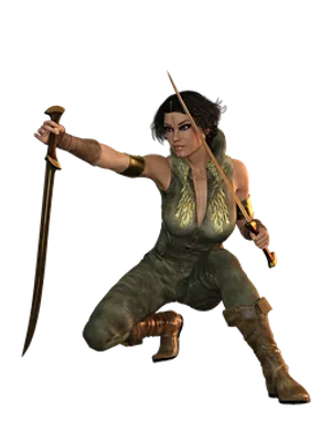 Warrior Woman Readyfor Battle