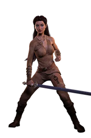 Warrior Woman3 D Character