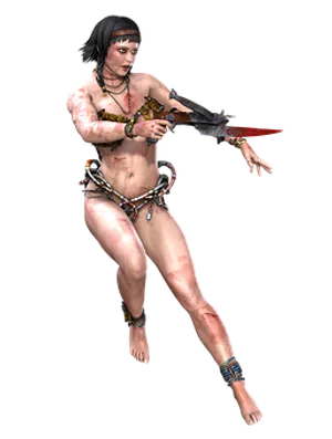 Warrior Womanwith Swordand Chains