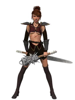 Warrior Womanwith Swords