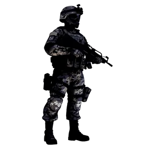 Warzone Soldier Silhouette Png 06122024 PNG image