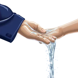 Washing Hands In Running Water PNG 06122024