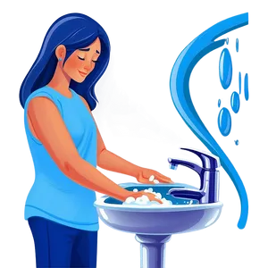 Washing Hands Sink Illustration Png 83 PNG image