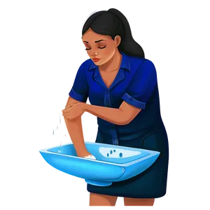 Washing Hands Sink Illustration Png Djr61 PNG image