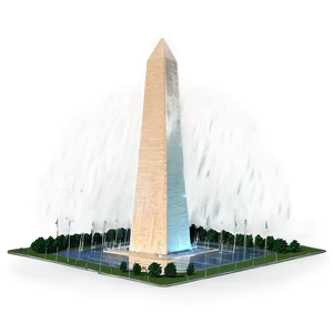 Washington Monument During Rain PNG 06202024 PNG