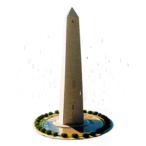 Washington Monument During Rain PNG Esi