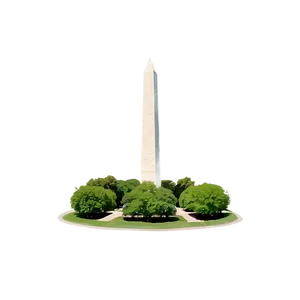 Washington Monument Encircled By Trees PNG 11