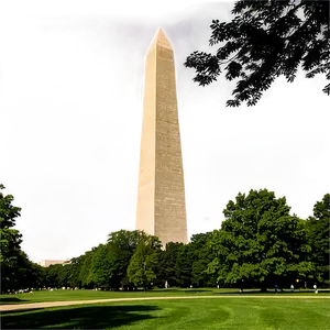 Washington Monument Encircled By Trees Png Hhf PNG image