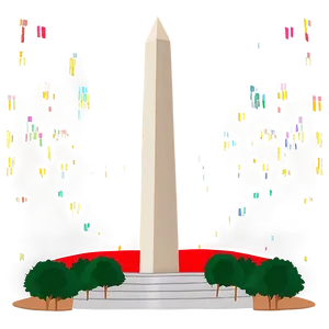 Washington Monument In Bold Colors PNG 06202024