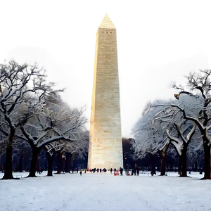 Washington Monument In Winter Wonderland Png 06202024 PNG image