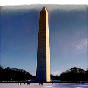 Washington Monument In Winter Wonderland PNG 59
