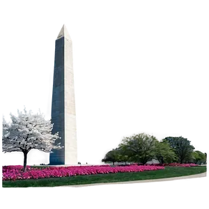 Washington Monument Spring Landscape Png Dna46 PNG image