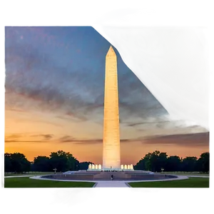 Washington Monument Sunrise Scenery PNG 06202024