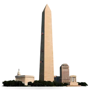 Washington Monument With City Skyline Png 06202024 PNG image