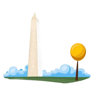 Washington Monument With Clouds Background PNG Qbg89 PNG