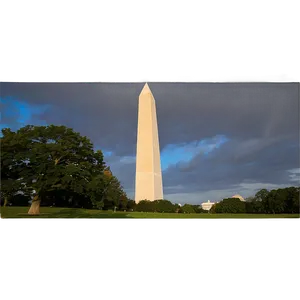 Washington Monument With Rainbow Background PNG Evm14