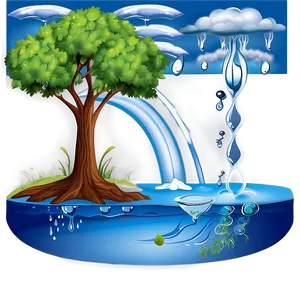 Water Cycle In Nature Png 18 PNG image