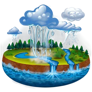 Water Cycle In Nature Png 20 PNG image