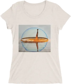 Water Drop Impacton T Shirt PNG