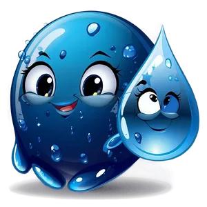 Water Drop Mascot Cartoon PNG Sbx68 PNG