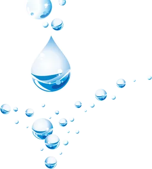 Water Dropletsand Bubbles Graphic PNG image