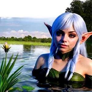 Water Elf By The Lake PNG Lrt