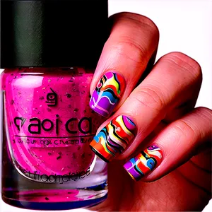 Water Marble Nail Art PNG 81 PNG