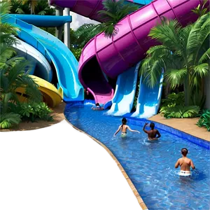 Water Park Thrills Png 06282024 PNG image