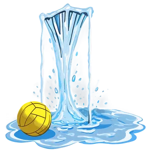 Water Polo Ball Drawing PNG 06132024