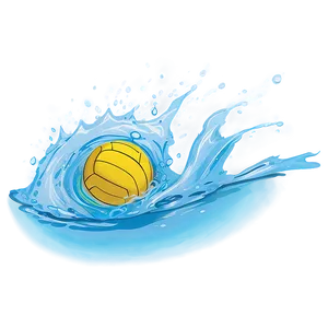 Water Polo Ball In Motion PNG 06132024