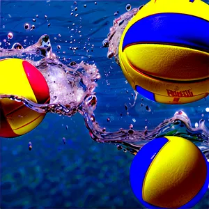 Water Polo Ball In Water Png 06132024 PNG image