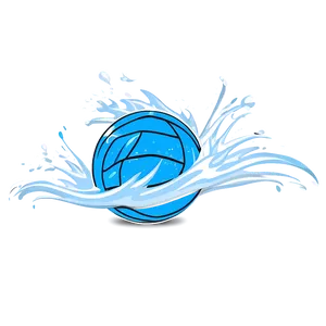 Water Polo Ball With Waves PNG 10