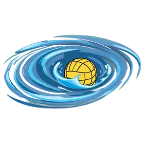 Water Polo Ball With Waves PNG 95