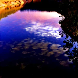 Water Reflections By The Dam PNG 06292024 PNG