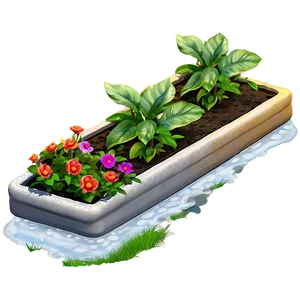 Water-saving Flower Bed PNG Oxn90 PNG