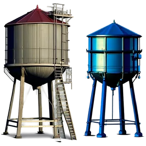Water Tower At Twilight PNG PNG
