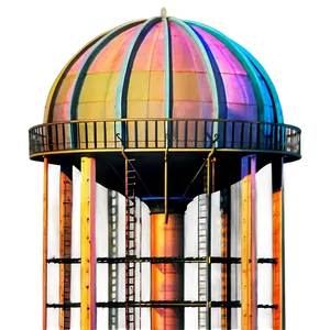 Water Tower At Twilight PNG Xwj51