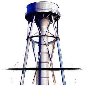 Water Tower In Urban Area PNG 06132024