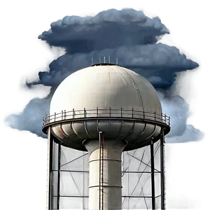 Water Tower Storm Clouds Png 18 PNG image