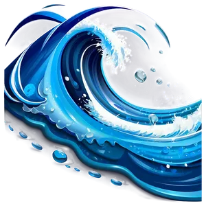 Water Wave Illustration Png 05042024 PNG image