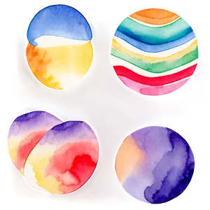 Watercolor Abstract Shapes Clipart Png 06122024 PNG image