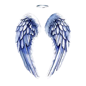 Watercolor Angel Wings Decoration PNG 65