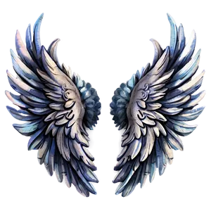 Watercolor Angel Wings Decoration PNG Xjr