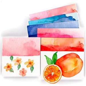 Watercolor Art Papers Png Vmj50 PNG image