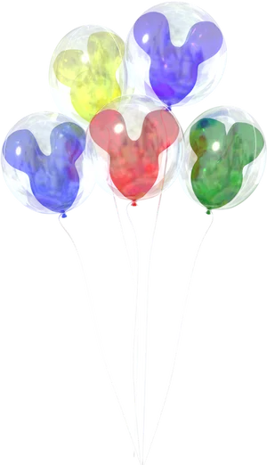 Watercolor Balloons Transparent Background