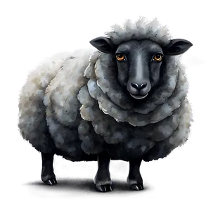 Watercolor Black Sheep PNG Iay79 PNG