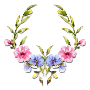 Watercolor Blossom Portrait PNG Siu1